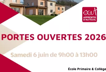Portes ouvertes le 06 juin de 9h à 13h