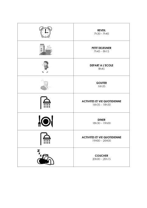 Journée à l'internat primaire
